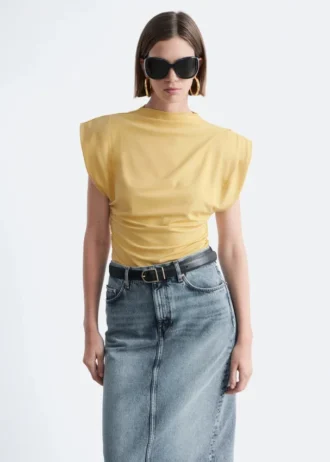 Drapert jersey-top