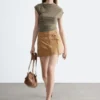 Drapert jersey-top