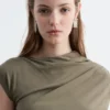 Drapert jersey-top