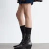 Elegante cowboystøvler i skinn