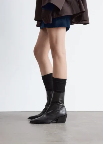 Elegante cowboystøvler i skinn