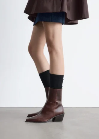 Elegante cowboystøvler i skinn