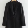 Enkeltspent ullblazer Enkeltspent ullblazer