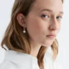 Ferskvannsperle-øreringer Ferskvannsperle-øreringer