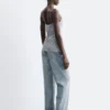 Gjennomsiktig satengjacquard-camisole