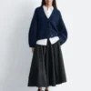 Grov ribbestrikket cardigan