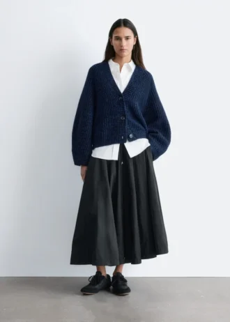 Grov ribbestrikket cardigan