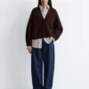 Grov ribbestrikket cardigan