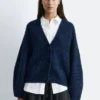 Grov ribbestrikket cardigan