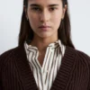Grov ribbestrikket cardigan