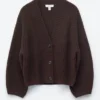 Grov ribbestrikket cardigan