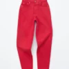 Høytlivsjeans med avsmalnende ben