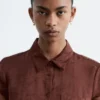 Jacquard miniskjortekjole