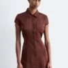 Jacquard miniskjortekjole