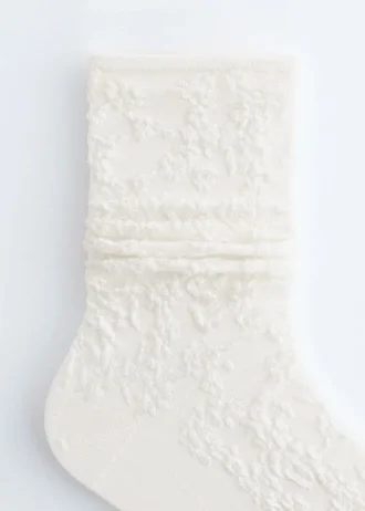 Jacquard-strikkede sokker