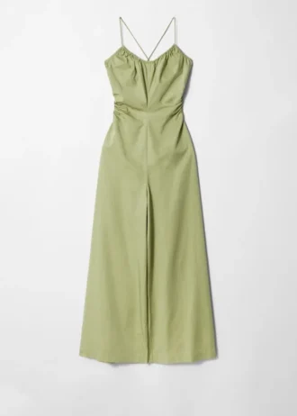Jumpsuit med åpen rygg og vide ben