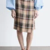 Knelang tartan-wrap-skjørt Knelang tartan-wrap-skjørt