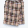 Knelang tartan-wrap-skjørt Knelang tartan-wrap-skjørt