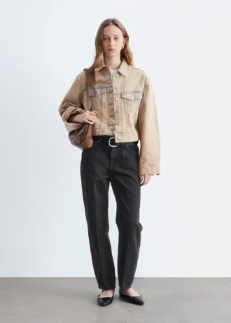 Kort overfarget denimjakke