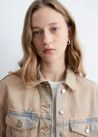 Kort overfarget denimjakke