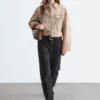 Kort overfarget denimjakke Kort overfarget denimjakke