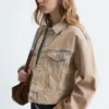Kort overfarget denimjakke Kort overfarget denimjakke