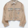 Kort overfarget denimjakke Kort overfarget denimjakke