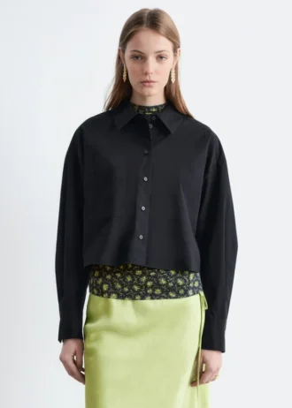 Kort oversized bomullsskjorte