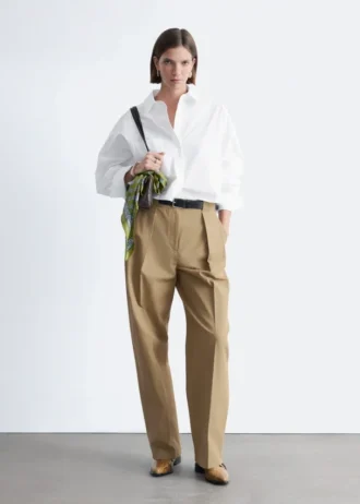Kort oversized bomullsskjorte