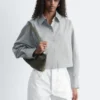 Kort oversized bomullsskjorte