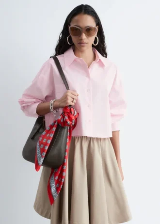 Kort oversized bomullsskjorte