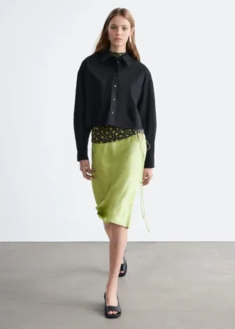 Kort oversized bomullsskjorte