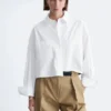 Kort oversized bomullsskjorte