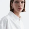 Kort oversized bomullsskjorte