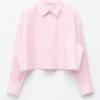 Kort oversized bomullsskjorte