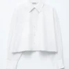 Kort oversized bomullsskjorte