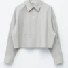 Kort oversized bomullsskjorte