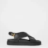 Kryss-og-tvers-sandaler i skinn