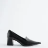 Lær Loafer Pumps