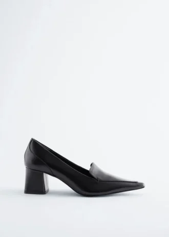 Lær Loafer Pumps