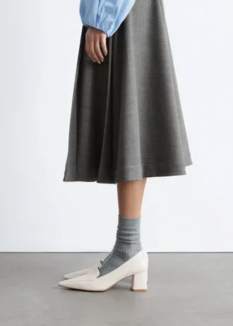 Lær Loafer Pumps