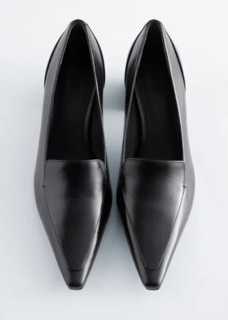 Lær Loafer Pumps