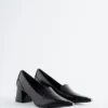 Lær Loafer Pumps