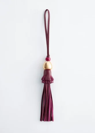 Lær-tassel-veskeanheng