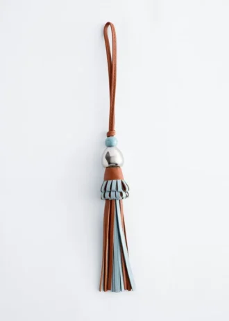 Lær-tassel-veskeanheng