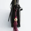 Lær-tassel-veskeanheng