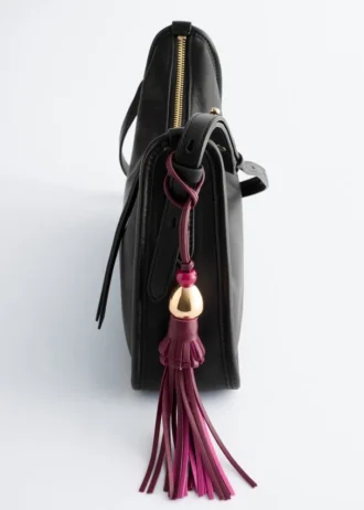Lær-tassel-veskeanheng