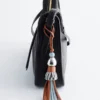 Lær-tassel-veskeanheng