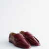 Lærloafers med firkantet tå