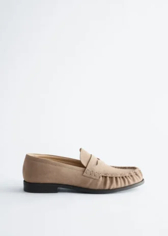 Lærpennyloafers